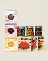 Ultimate Wellness Set featuring various floral teas and accessories for a complete wellness experience.