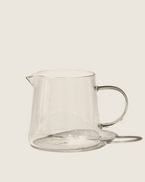Small glass pot - minimalist design glass pot for flower infusion, heat and cold resistant.