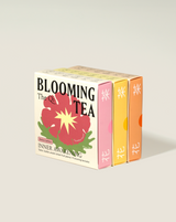 Inner Awakening Blooming Tea packaging, showcasing colorful tea bulb boxes for sensory tea experience.