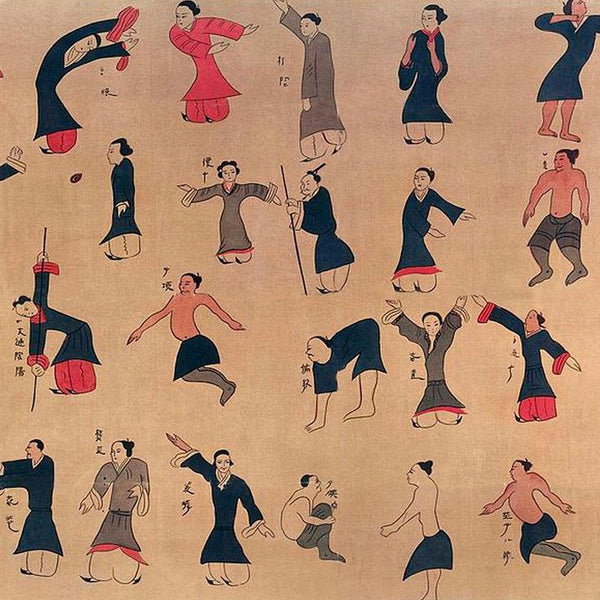 Qigong vs Taichi (Taiji Quan), what's the difference? Traditional illustrations of movements in both practices.