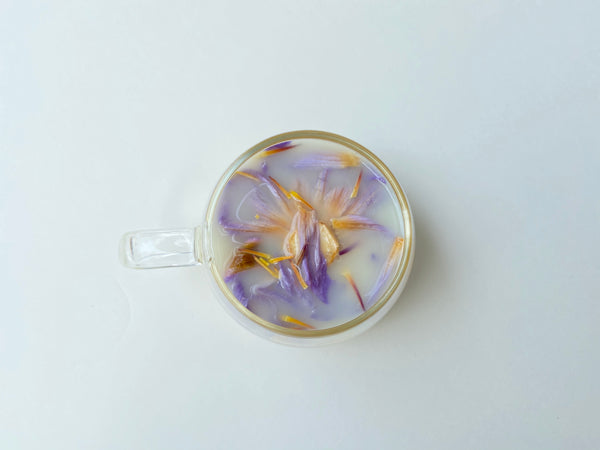 organic blue lotus flower tea latte