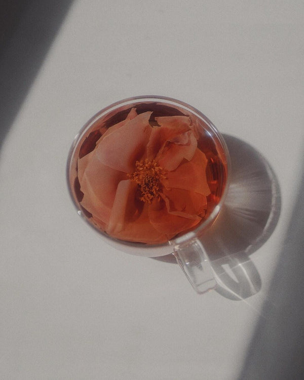 Flower Support: How to Nurture Your Emotional Well Being - a cup with floral tea.