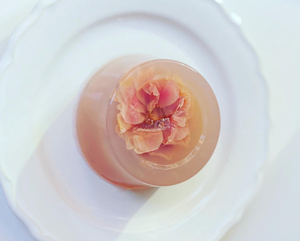 The Qi Organic Edible Rose Flower Jelly Healthy Dessert Recipe 