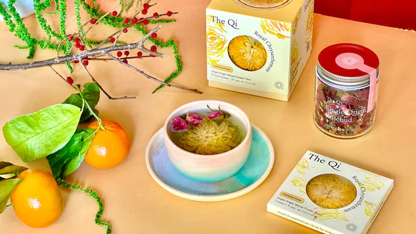 The Qi special Lunar New Year flower tea set