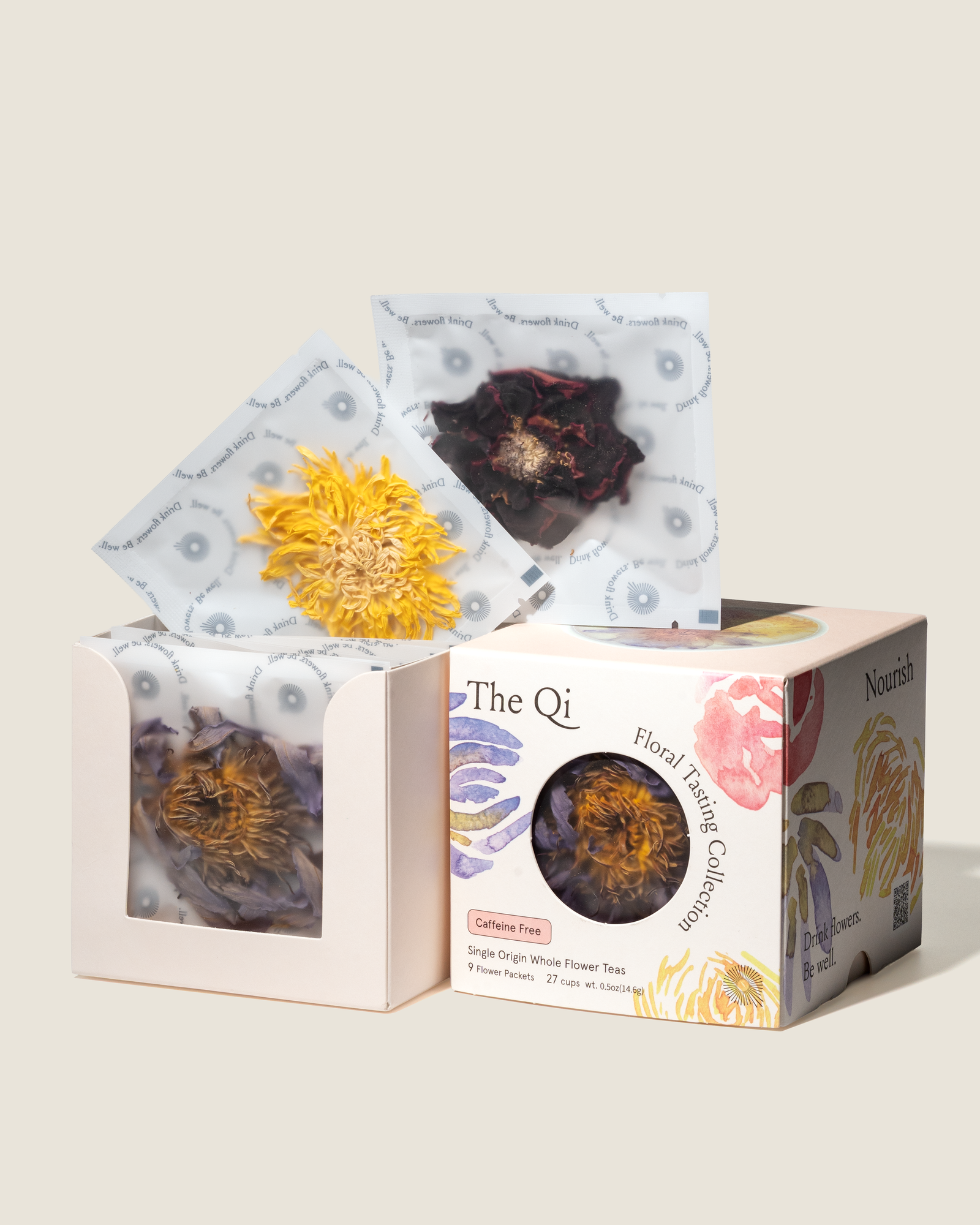 The Qi Organic Chrysanthemum, Blue Lotus, Rose Flower Tea