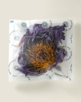 Individual blue lotus in stay fresh packaging