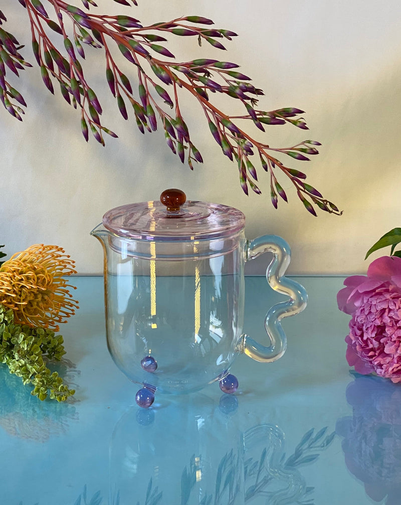 Glass Teapot with Warmer, Set 'Picco' - Siam Tea Shop