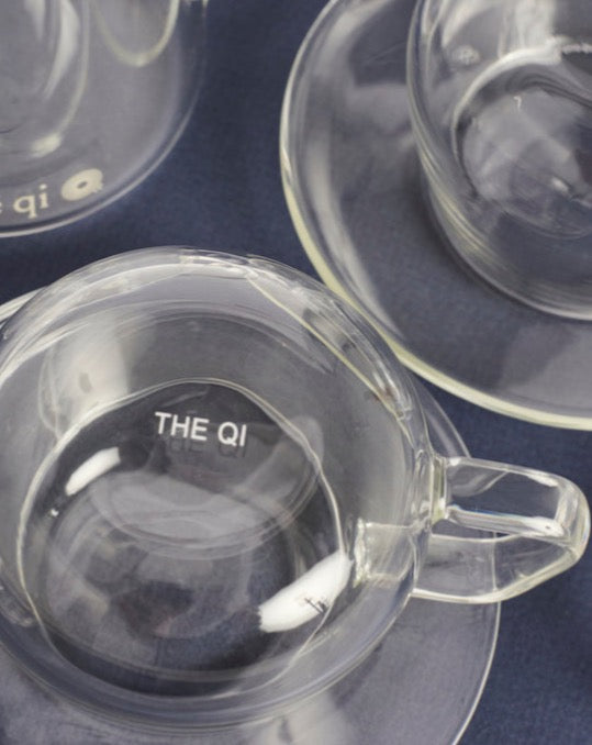 the qi glass cup and saucer